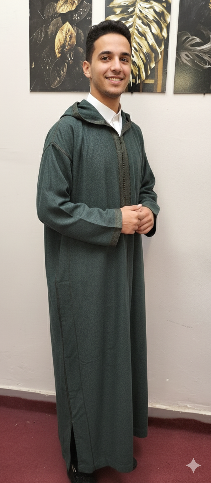 جلابة مغربي رجالي شتوي صوف جوخ